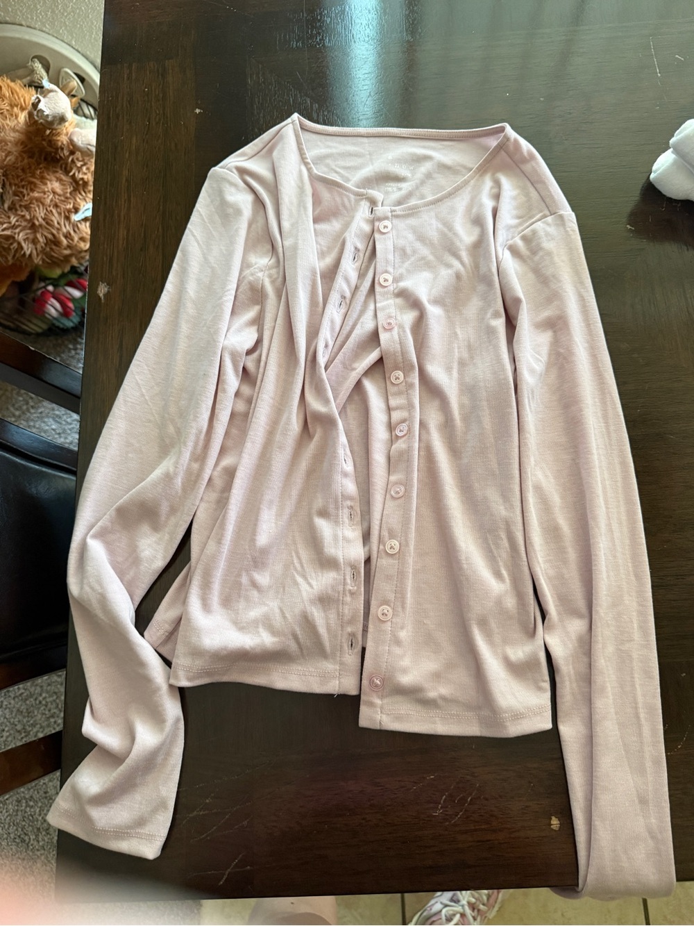 Target Light Pink Long Sleeve Button Cardigan Sweater
